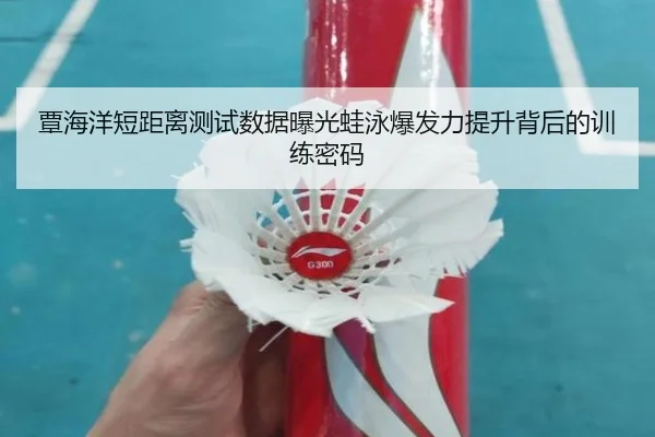 覃海洋短距离测试数据曝光蛙泳爆发力提升背后的训练密码